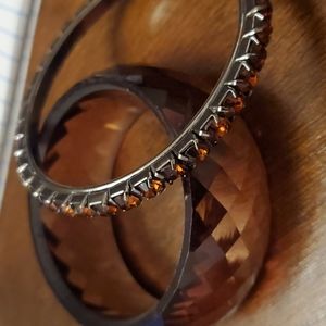 Brown bangle bracelets